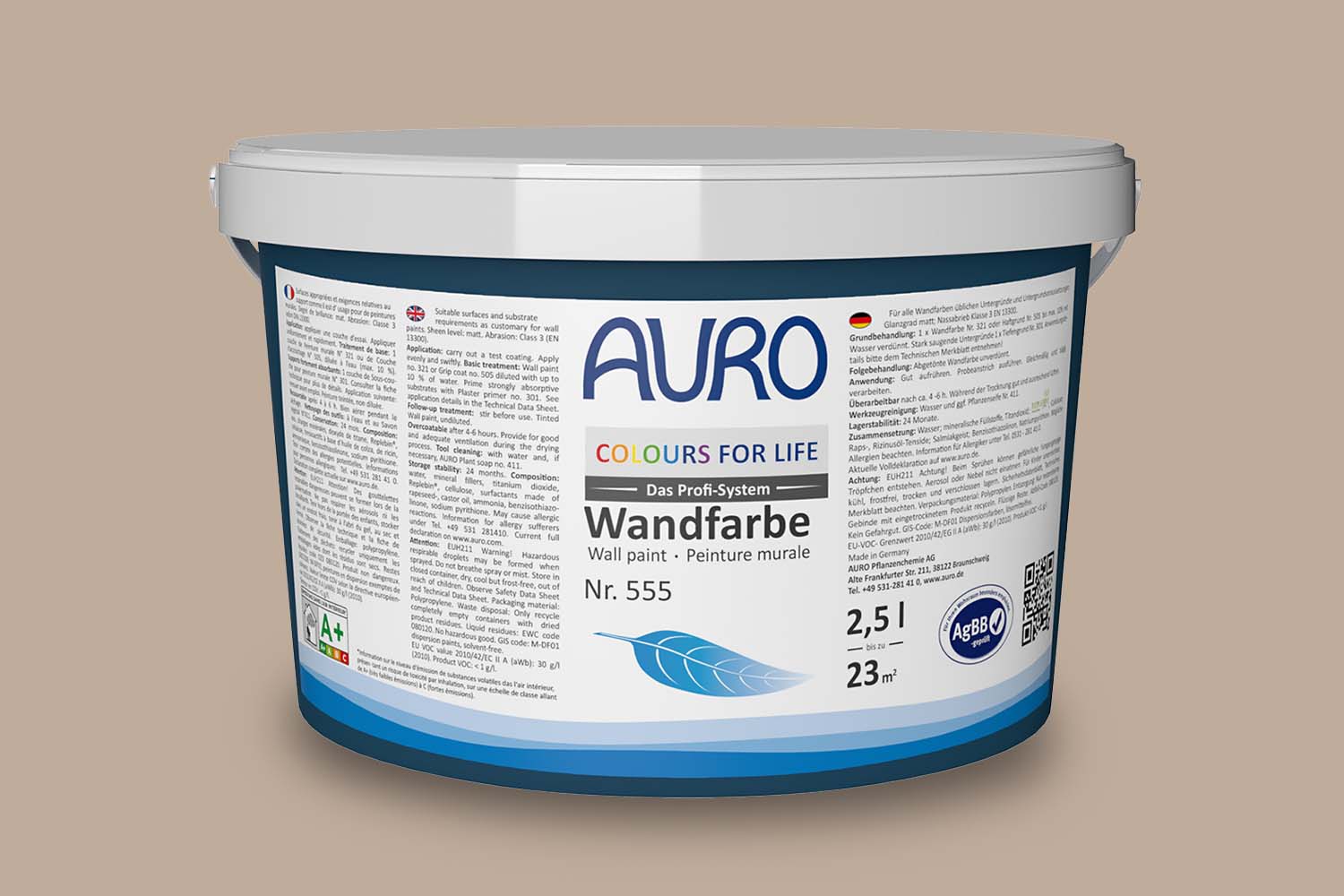 Auro Colours for Life Wand- und Deckenfarbe Nr. 555 - Beige Brown 15