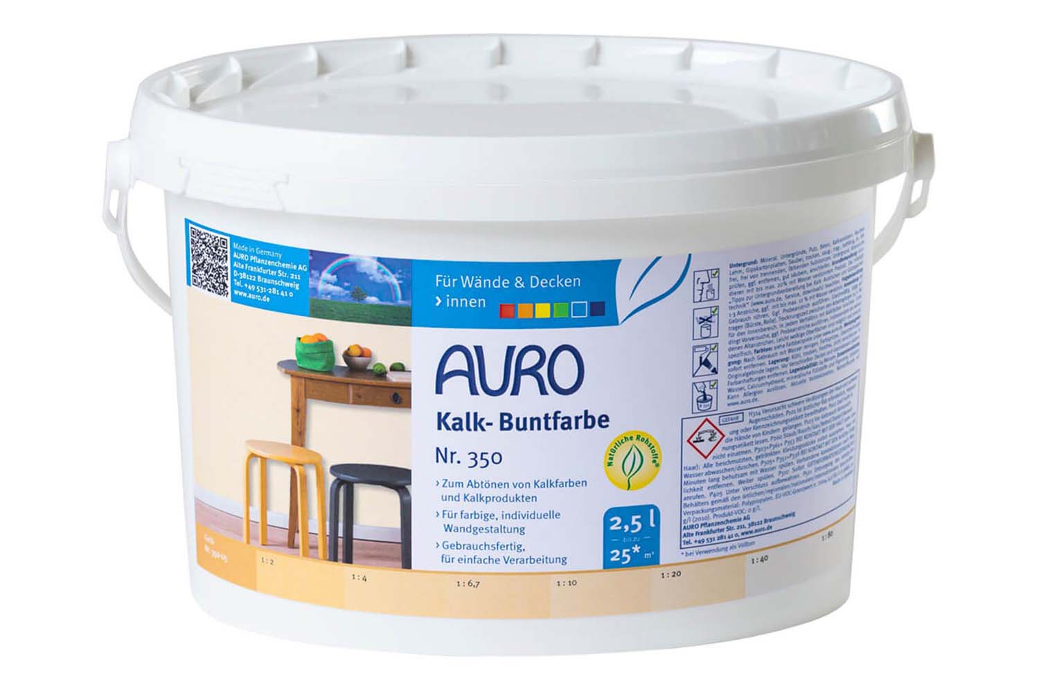 Auro Kalk-Buntfarbe Nr. 350 Gelb