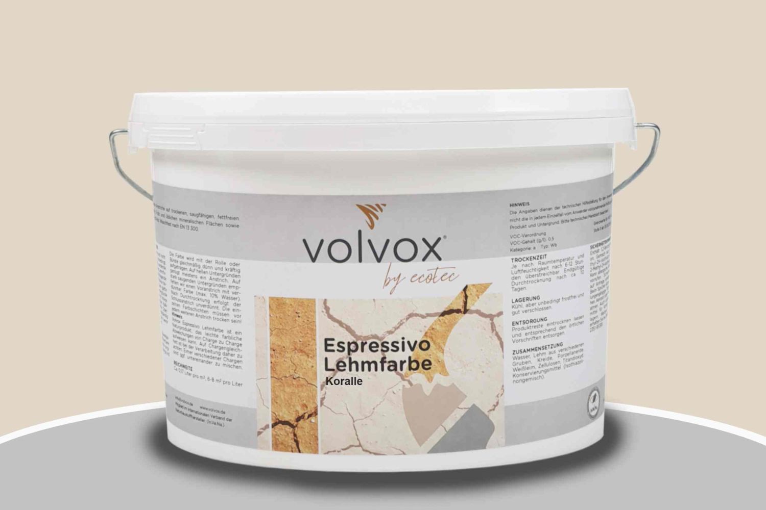 Volvox Espressivo Lehmfarbe 297 Koralle