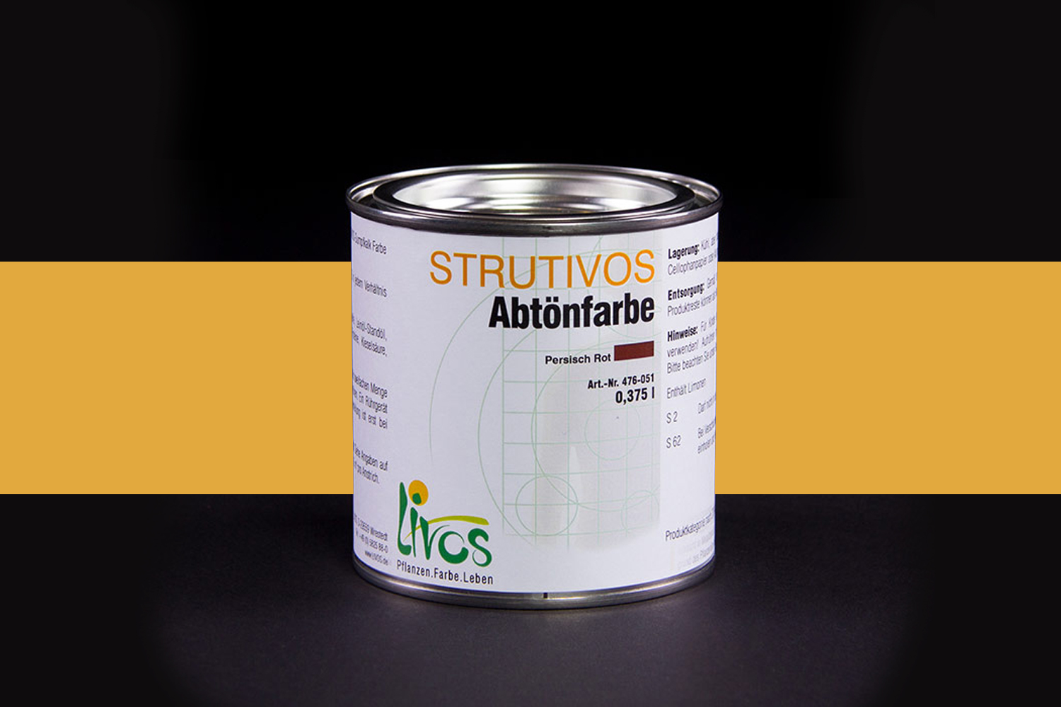 Livos STRUTIVOS Abtönfarbe Nr. 476 Ocker
