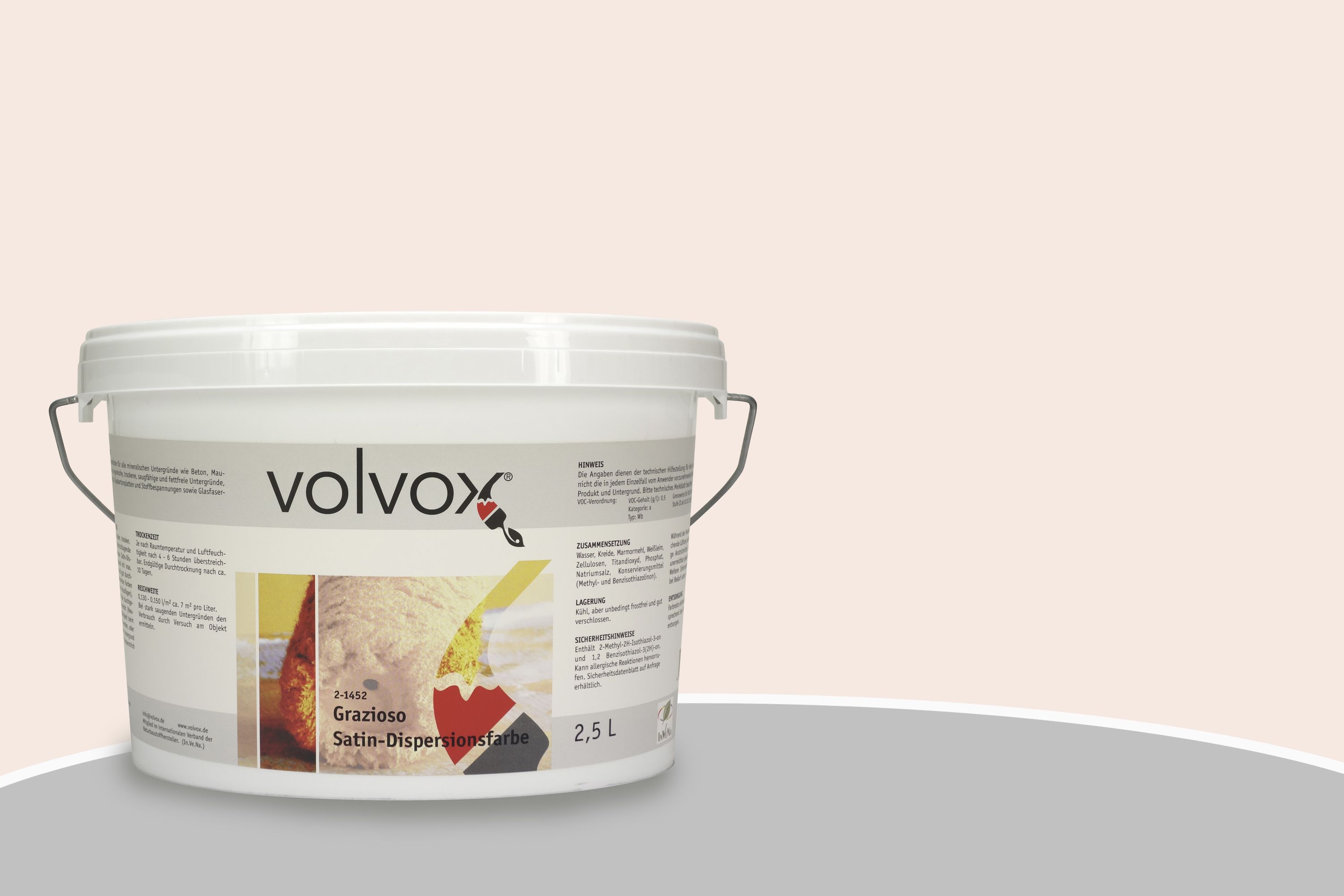 Volvox Grazioso Satin-Dispersionsfarbe 041 Beige Rosé