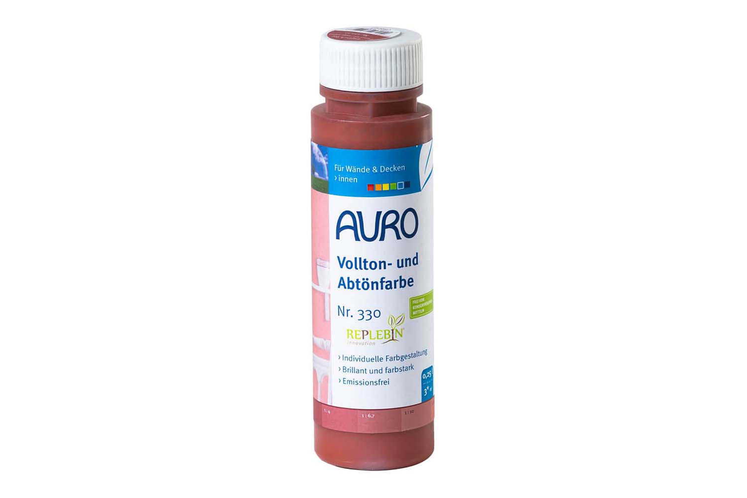 Auro Vollton- und Abtönfarbe Nr. 330 Englisch-Rot