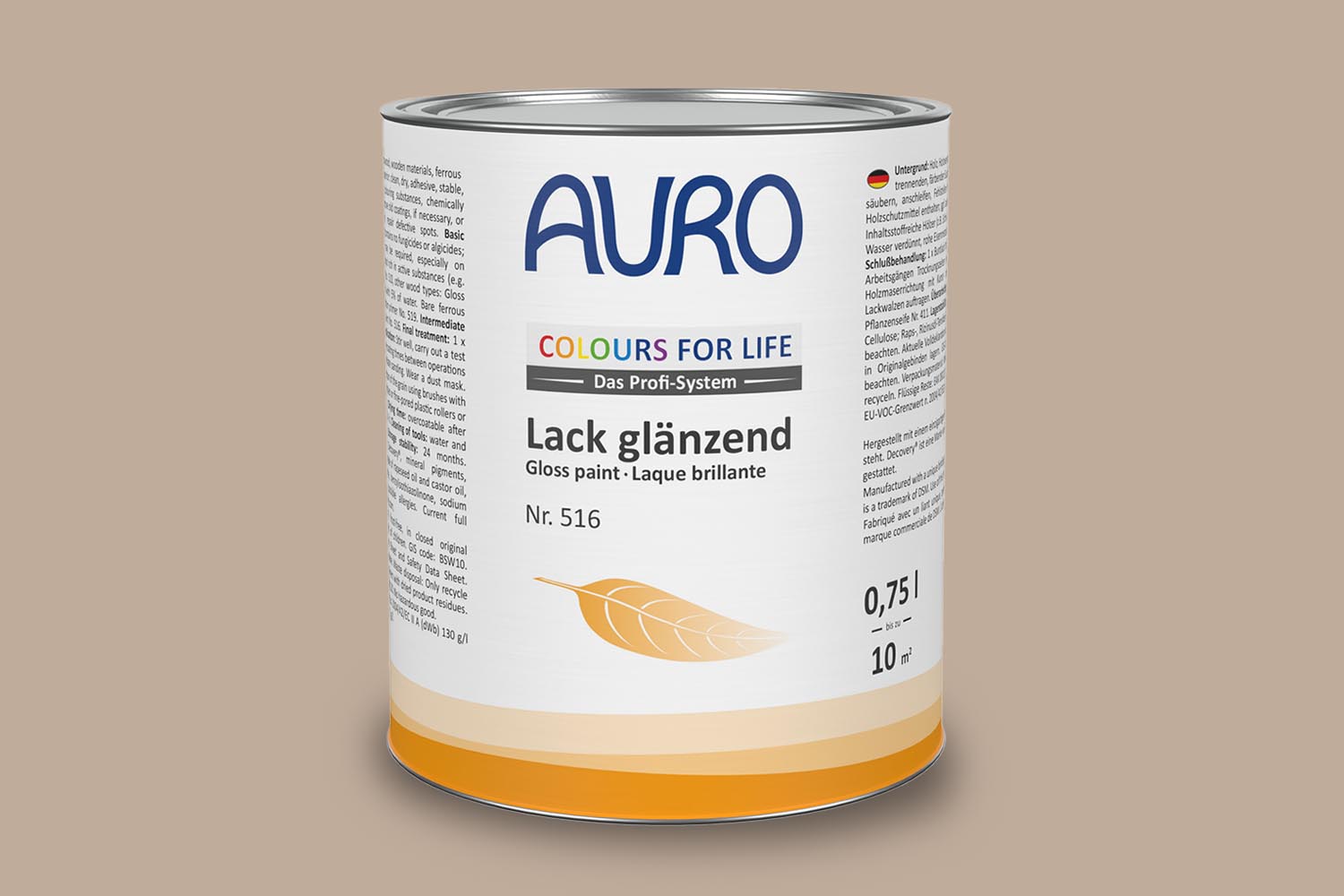 Auro Colours For Life Lack glänzend 516 beige brown