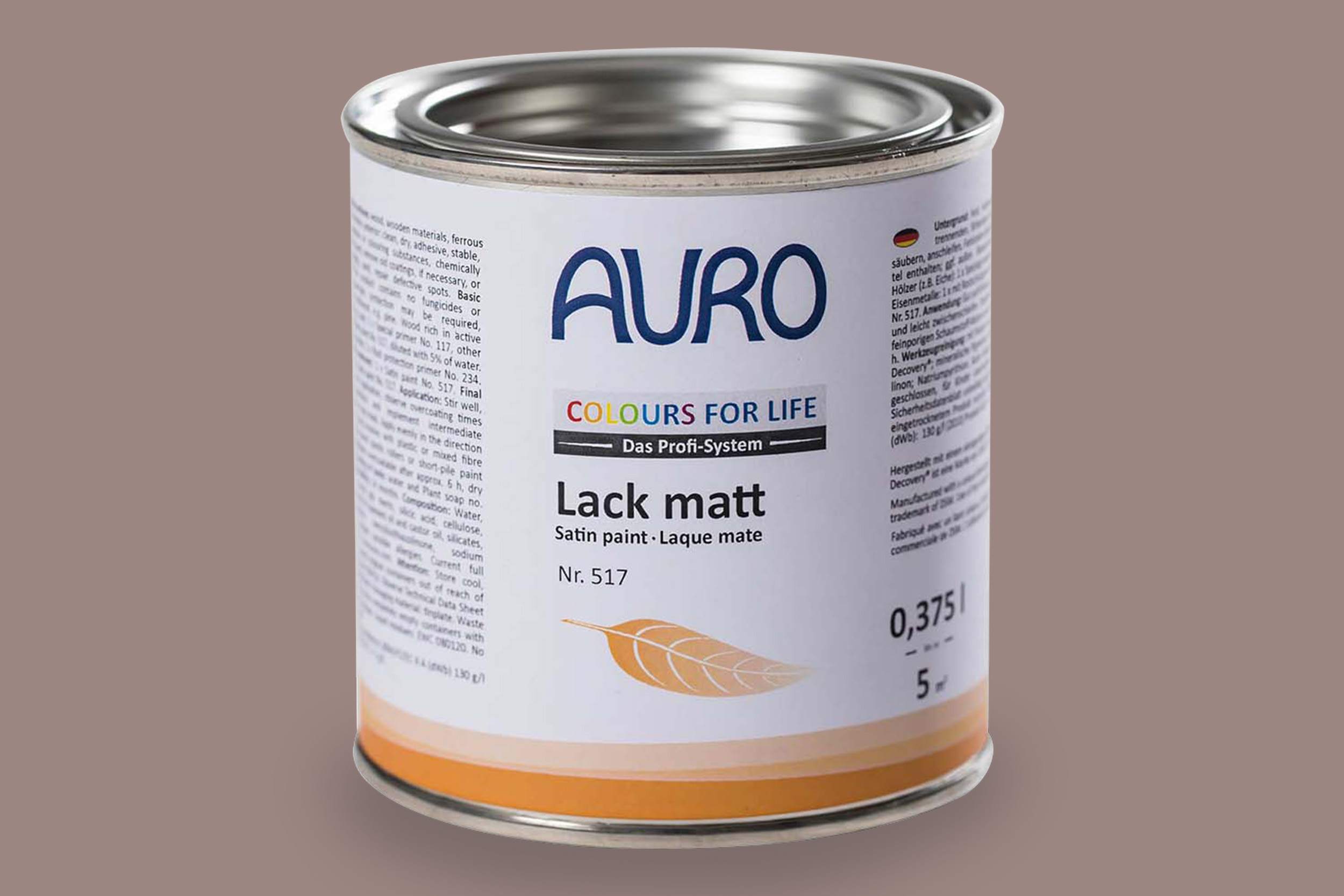 Auro Colours For Life Lack matt 517 - 459 urban brown