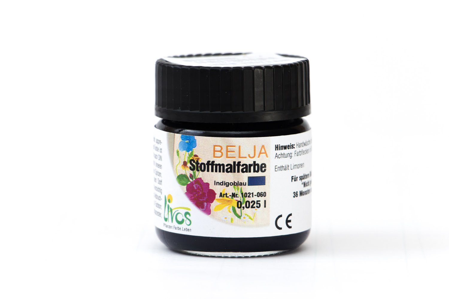 Livos BELJA Stoffmalfarbe Nr. 1021 Indigoblau