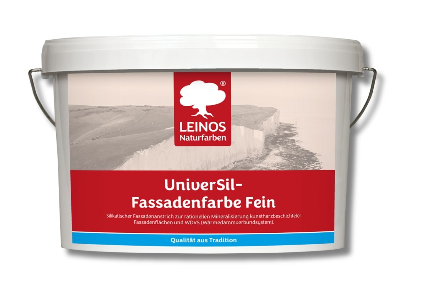 Leinos UniverSil-Fassadenfarbe Fein 614 weiß