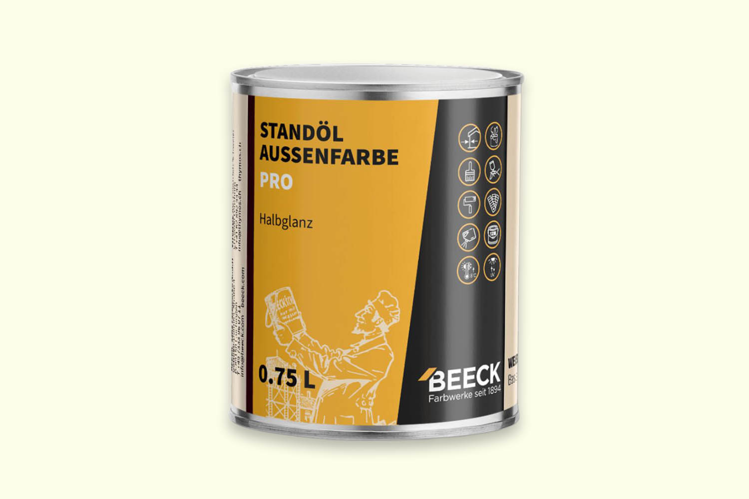 BEECK Standölaußenfarbe Pro seidenglanz Weiß