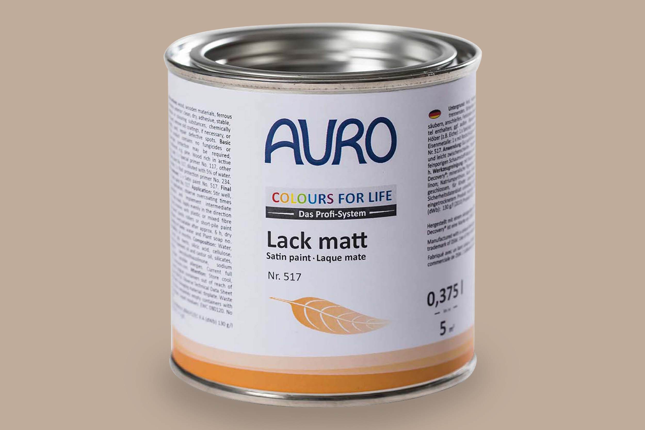 Auro Colours For Life Lack matt 517 - beige brown 15