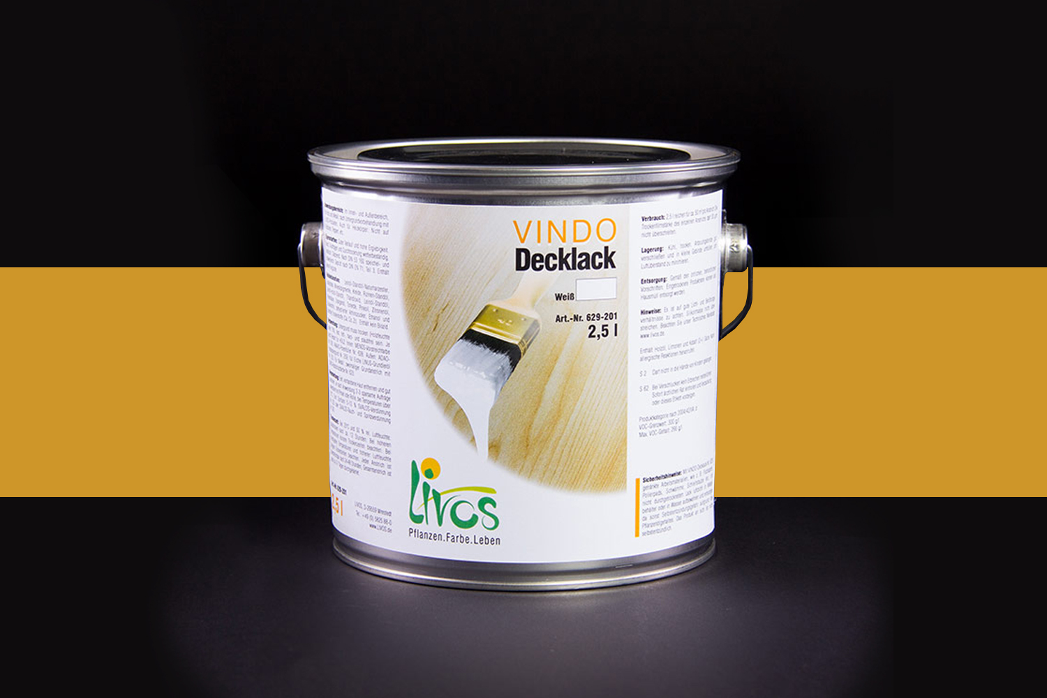 Livos VINDO Decklack Nr. 629 Ocker