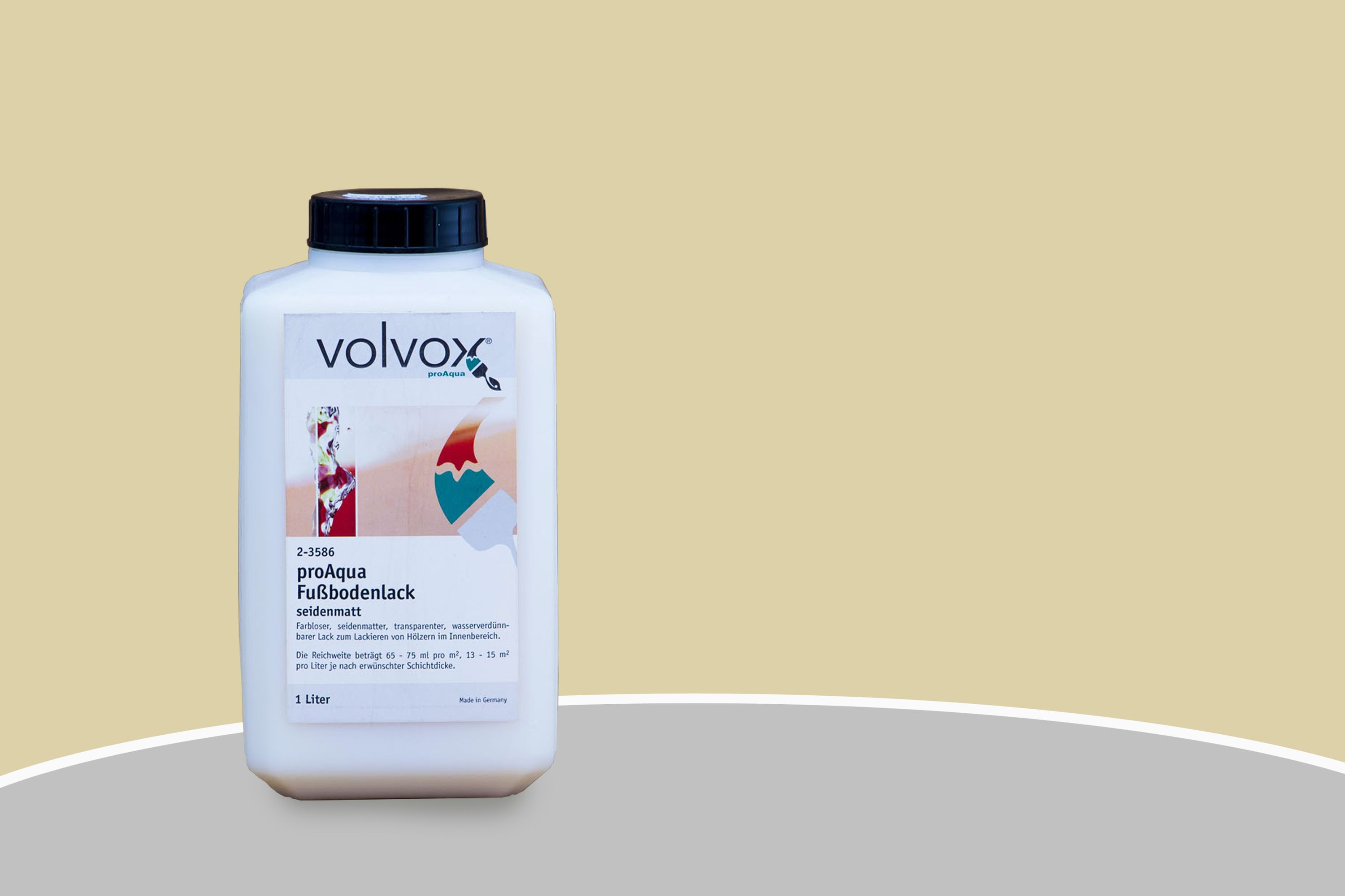 Volvox proAqua Profondo Fußbodenlack seidenmatt 089 Acapulco Gold