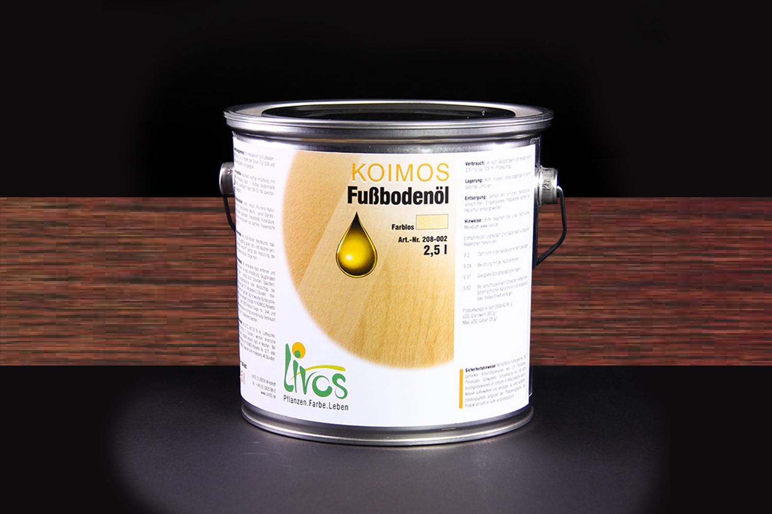 Livos KOIMOS Fußbodenöl Nr. 208 Cocobolo