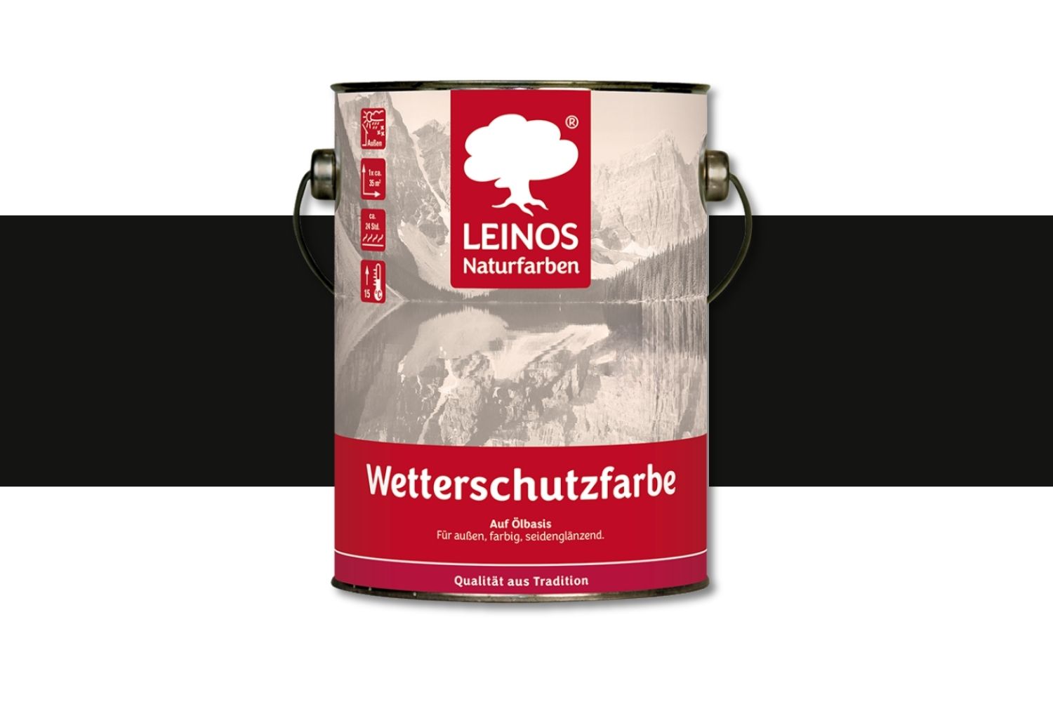 Leinos Wetterschutzfarbe auf Ölbasis 850 Rebschwarz