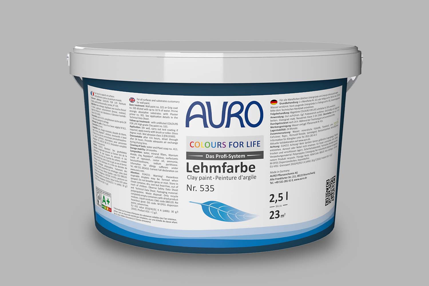 Auro Colours for Life Lehmfarbe Nr.  535 - Titanium