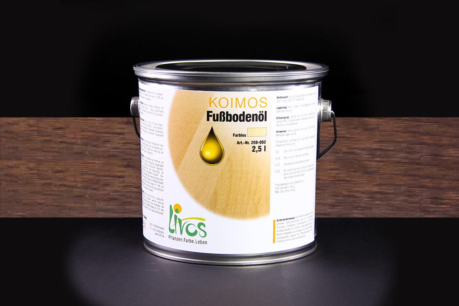 Livos KOIMOS Fußbodenöl Nr. 208 Walnuss