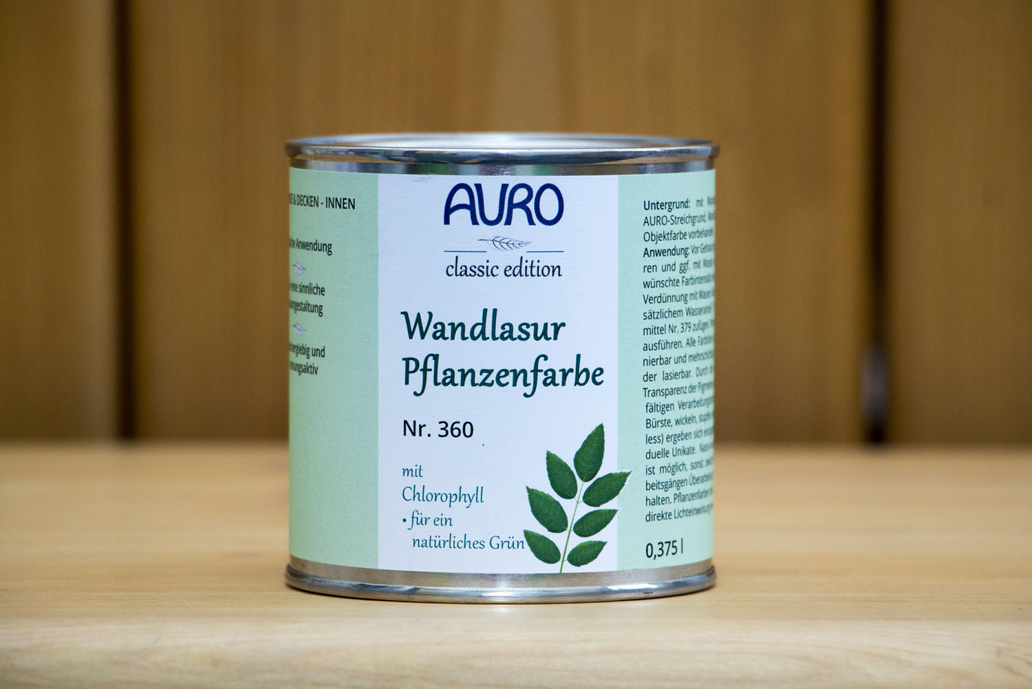 Auro Wandlasur-Pflanzenfarbe Nr. 360 Blattgrün