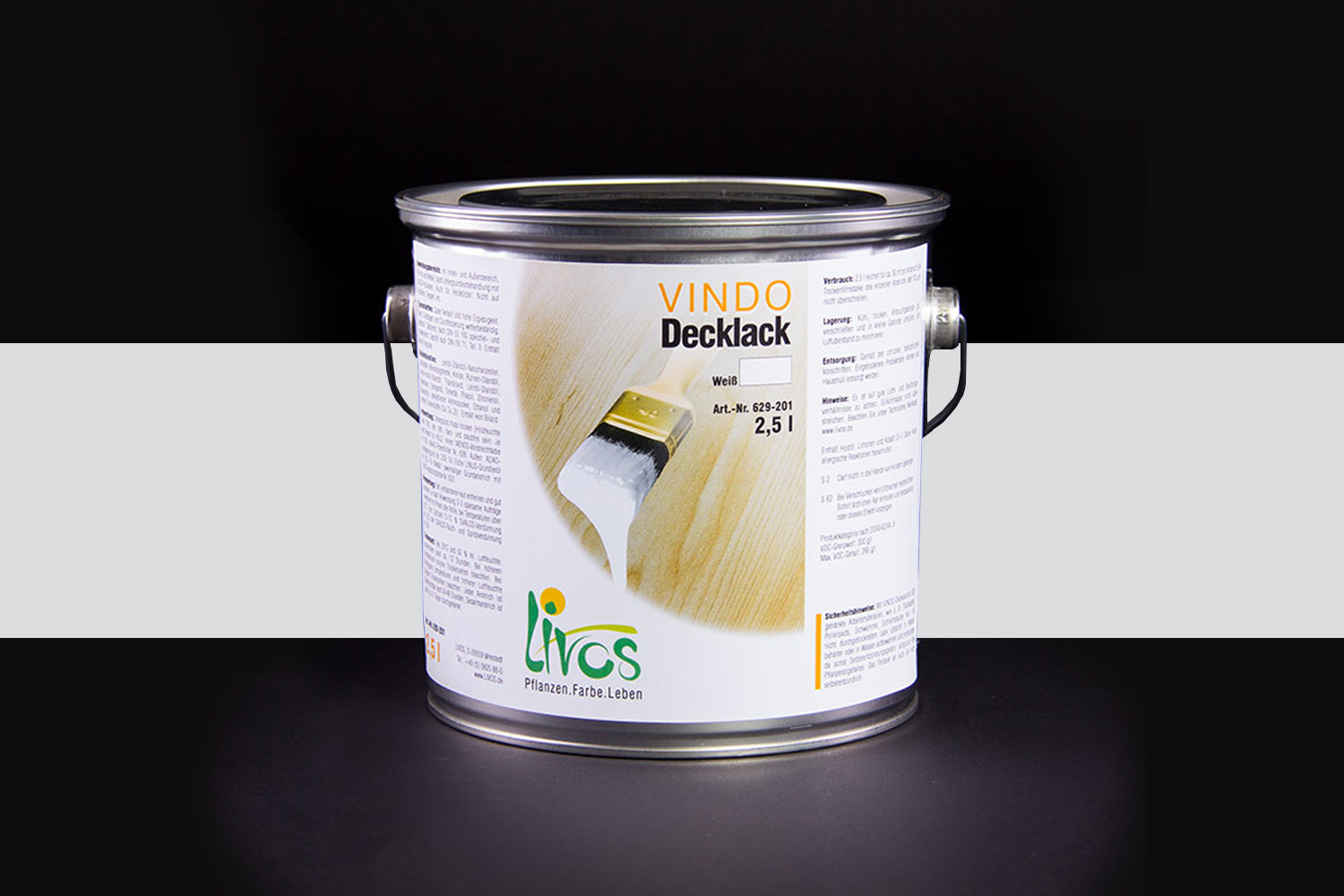 Livos VINDO Decklack Nr. 629 Lichtgrau