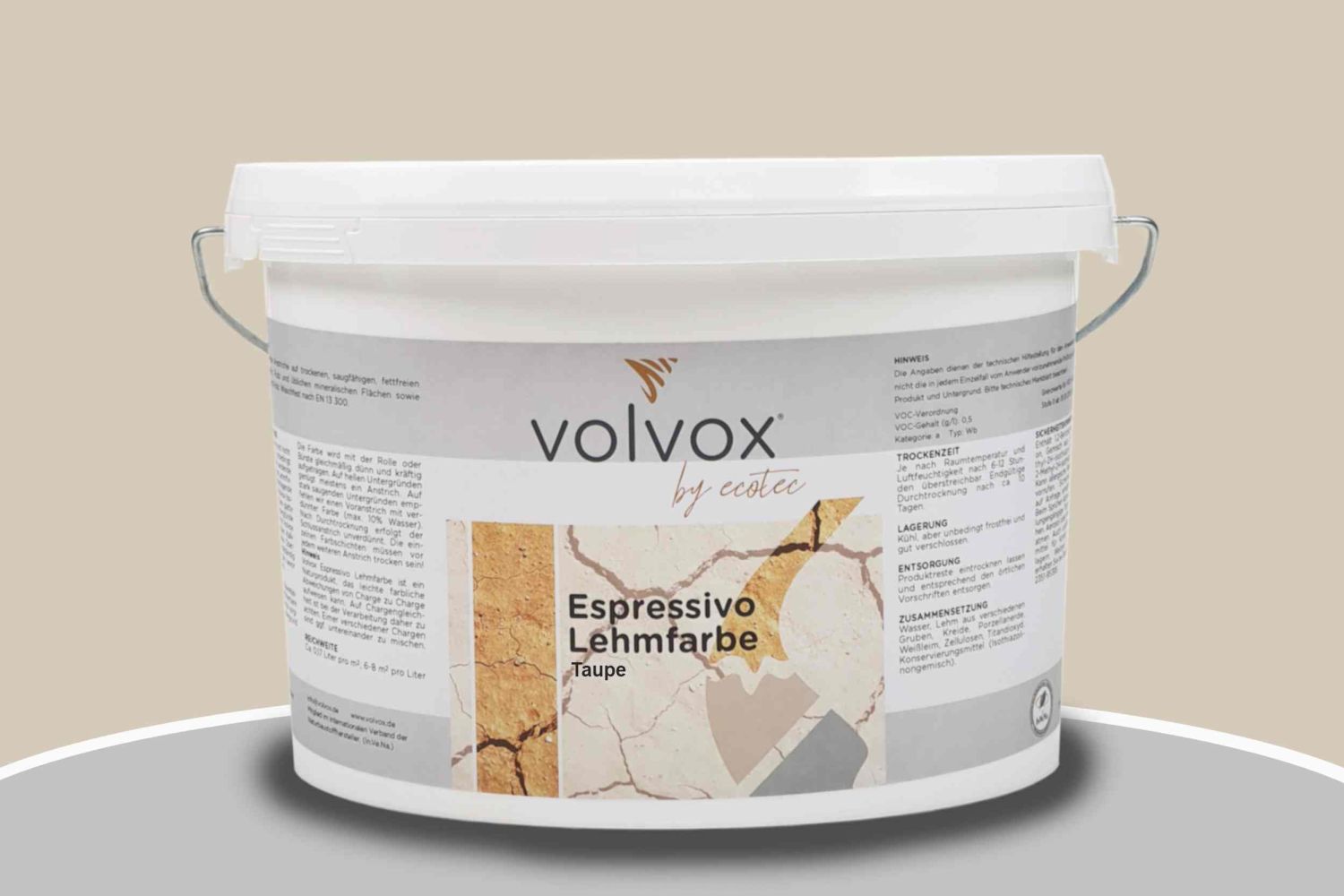 Volvox Espressivo Lehmfarbe 127 Taupe