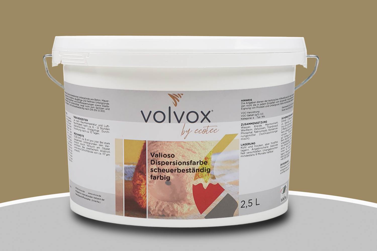 Volvox Valioso Dispersionsfarbe 012 Umbra Verde