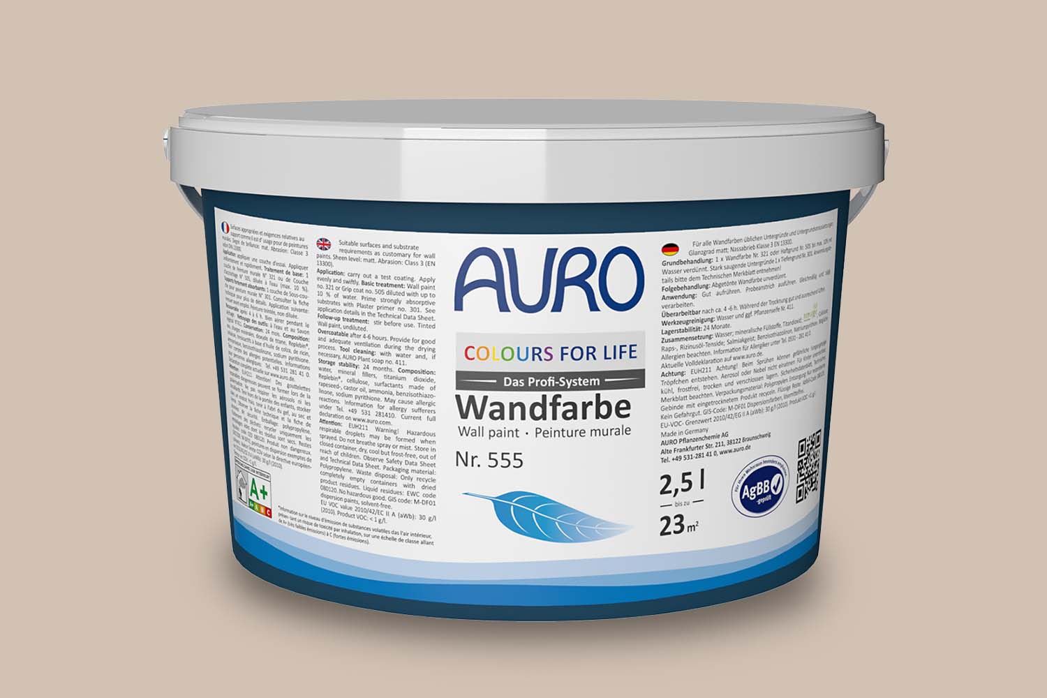 Auro Colours for Life Wand- und Deckenfarbe Nr. 555 - Beige Brown 20