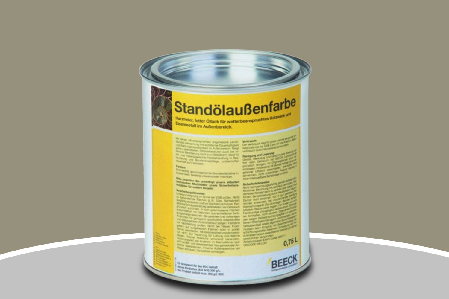 BEECK Standölaußenfarbe - seidenglänzend Patinagrau 02