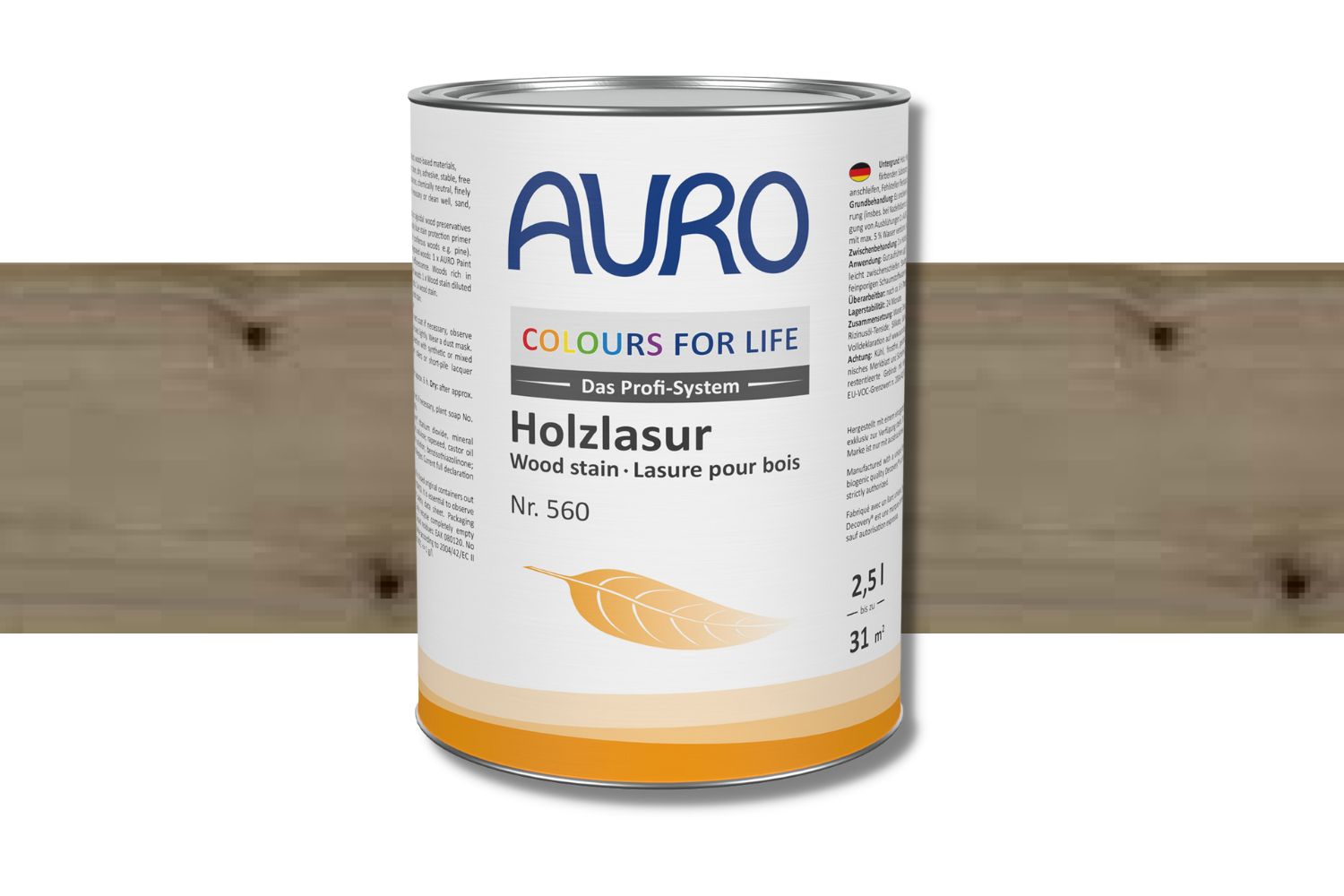Auro Colours For Life Holzlasur Nr. 560 Gold Grey