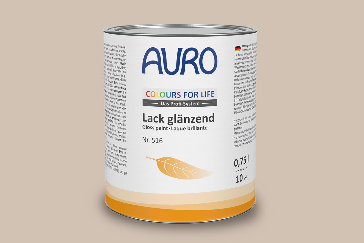 Auro Colours For Life Lack glänzend 516 beige brown