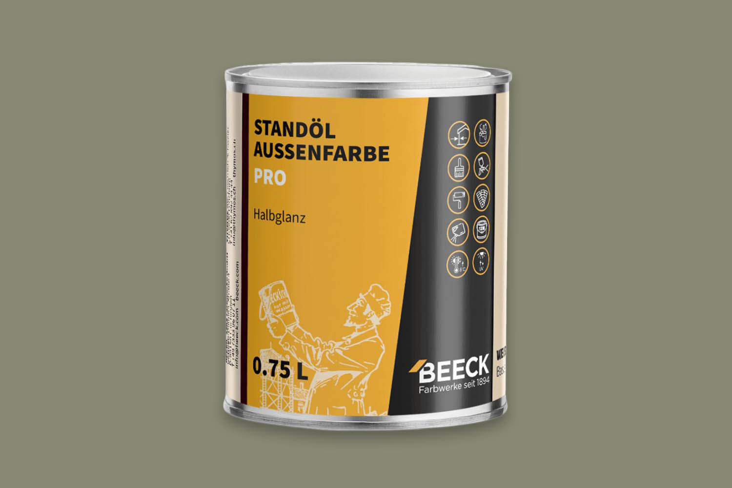 BEECK Standölaußenfarbe Pro seidenglanz Umbra 1:1