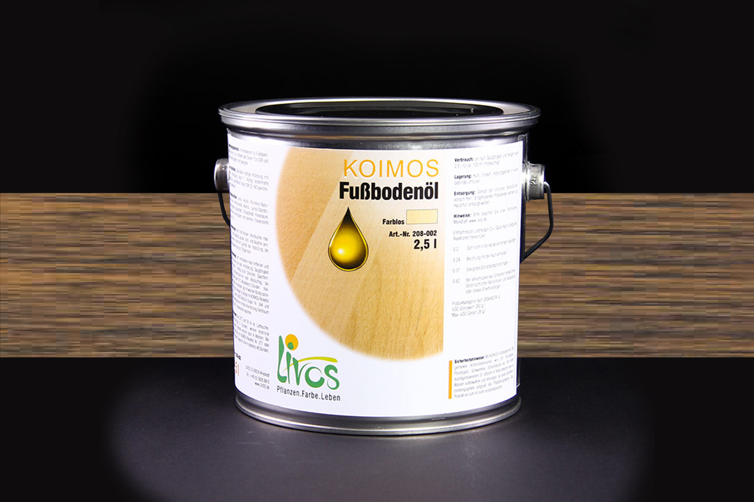 Livos KOIMOS Fußbodenöl Nr. 208 Gerauchte Eiche