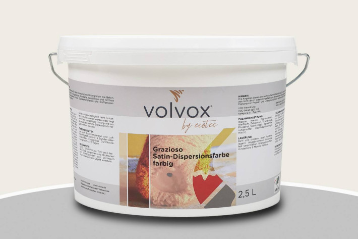 Volvox Grazioso Satin-Dispersionsfarbe Carrara Weiß