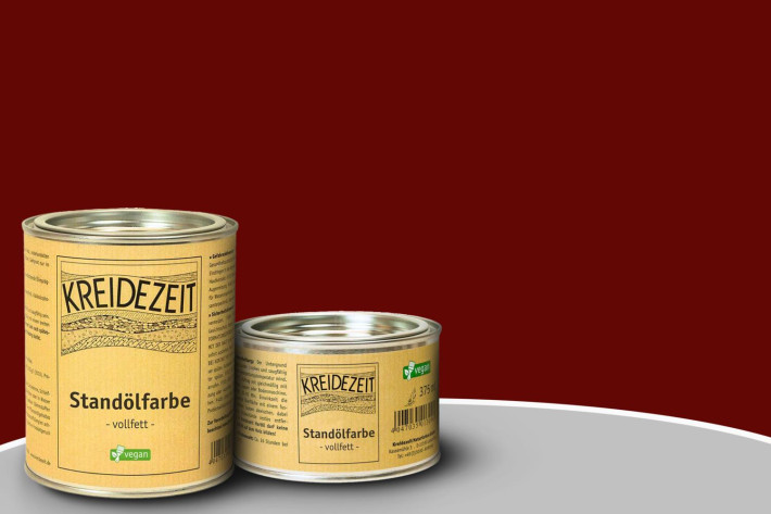 Kreidezeit Standölfarbe - ochsenblutrot, vollfett