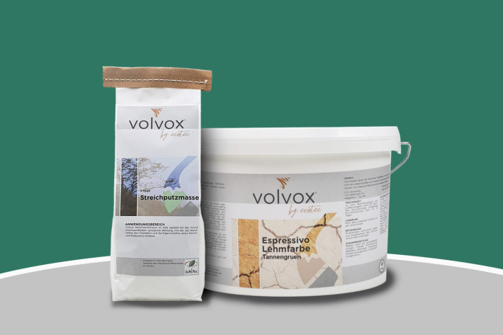 Volvox Lehmstreichputz - Tannengrün