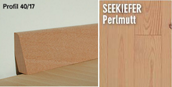 Woodline Sockelleisten Seekiefer Perlmut 40/17