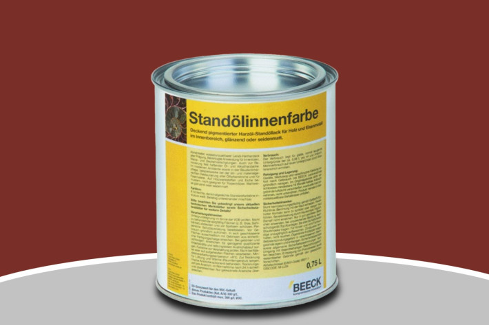 BEECK Standölinnenfarbe - seidenmatt oxidrot