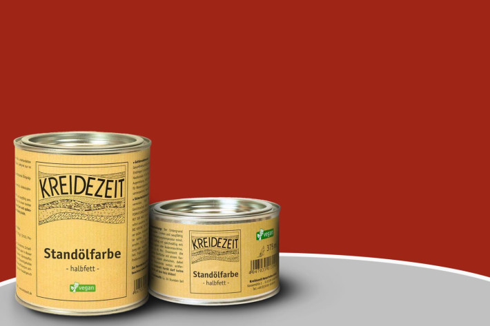 Kreidezeit Standölfarbe - englischrot, halbfett