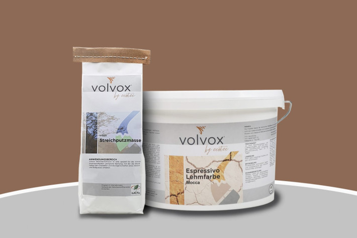 Volvox Lehmstreichputz - Mocca