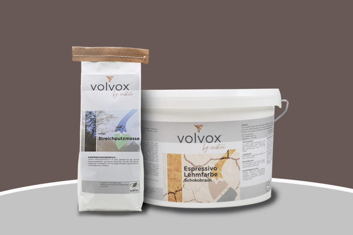 Volvox Lehmstreichputz - Schokobraun
