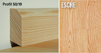 Woodline Sockelleisten Esche 50/19