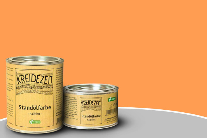 Kreidezeit Standölfarbe - orange, halbfett