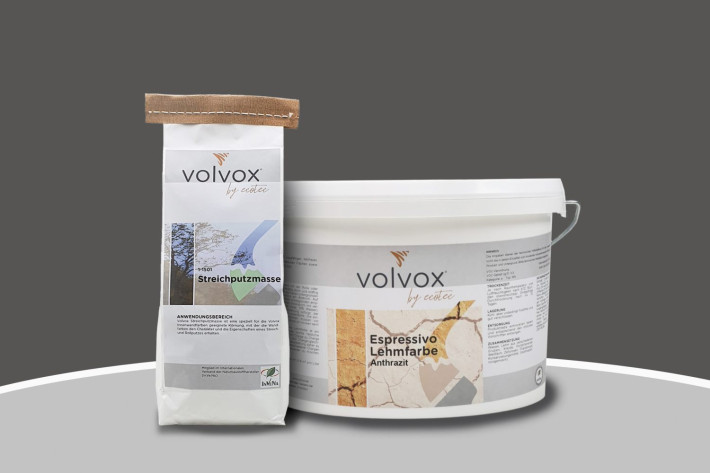 Volvox Lehmstreichputz - Anthrazit