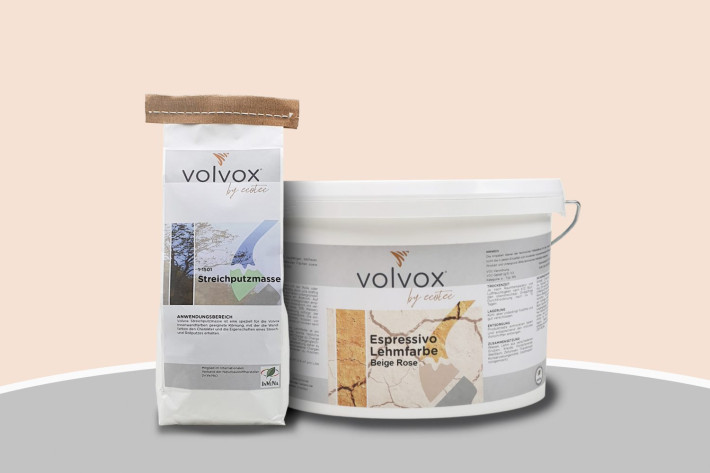 Volvox Lehmstreichputz - Beige Rosé