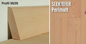 Woodline Sockelleisten Seekiefer Perlmut 50/25