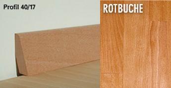 Woodline Sockelleisten Rotbuche 40/17